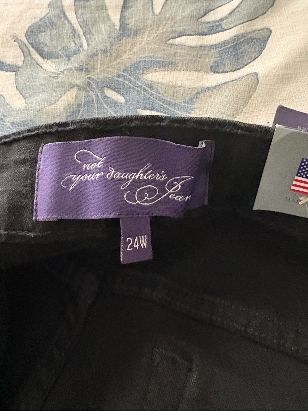 NYDJ Black Women's Jeans with Purple Label. New. Size 24W
